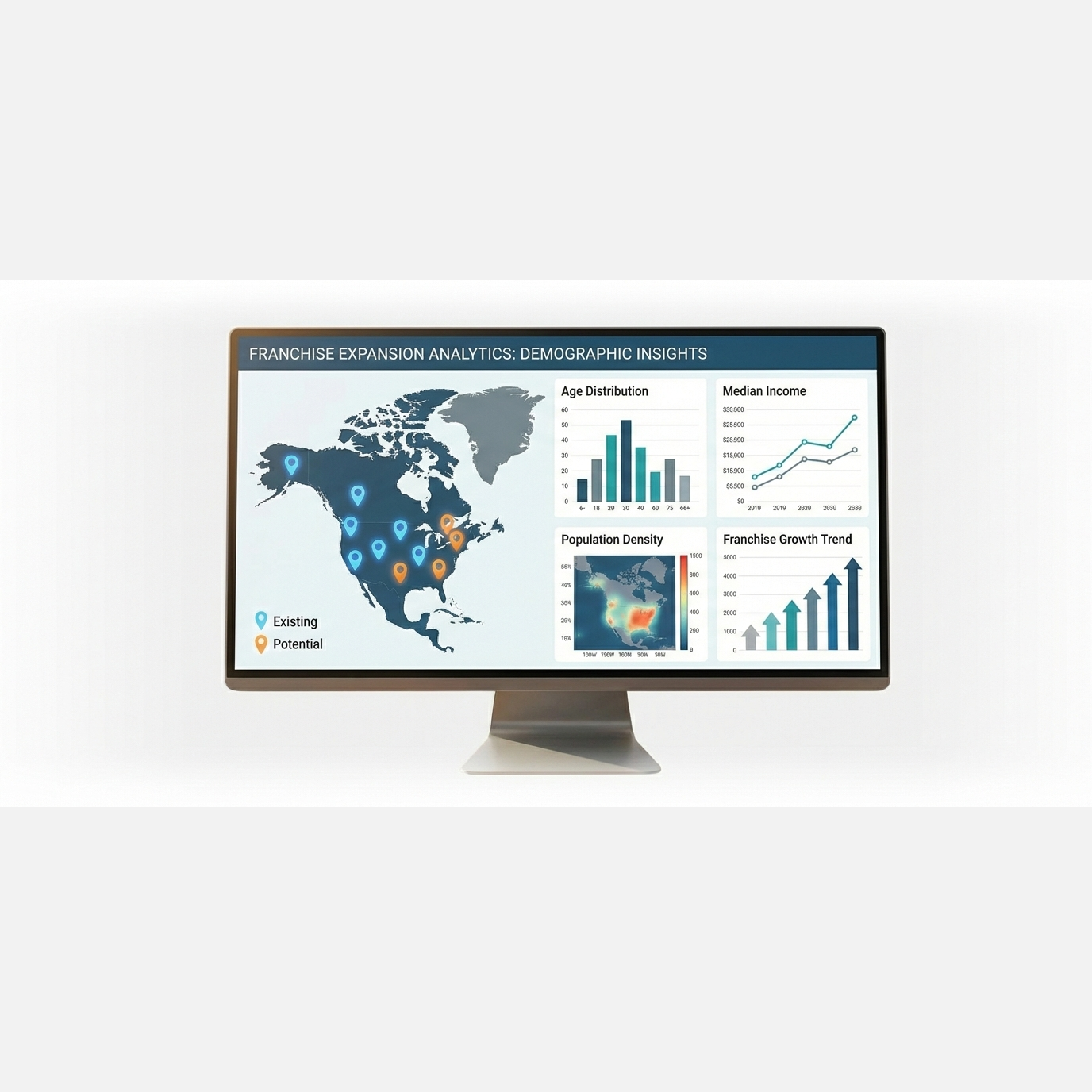 Desktop image of a report of Data for a Franchise Demographic Report